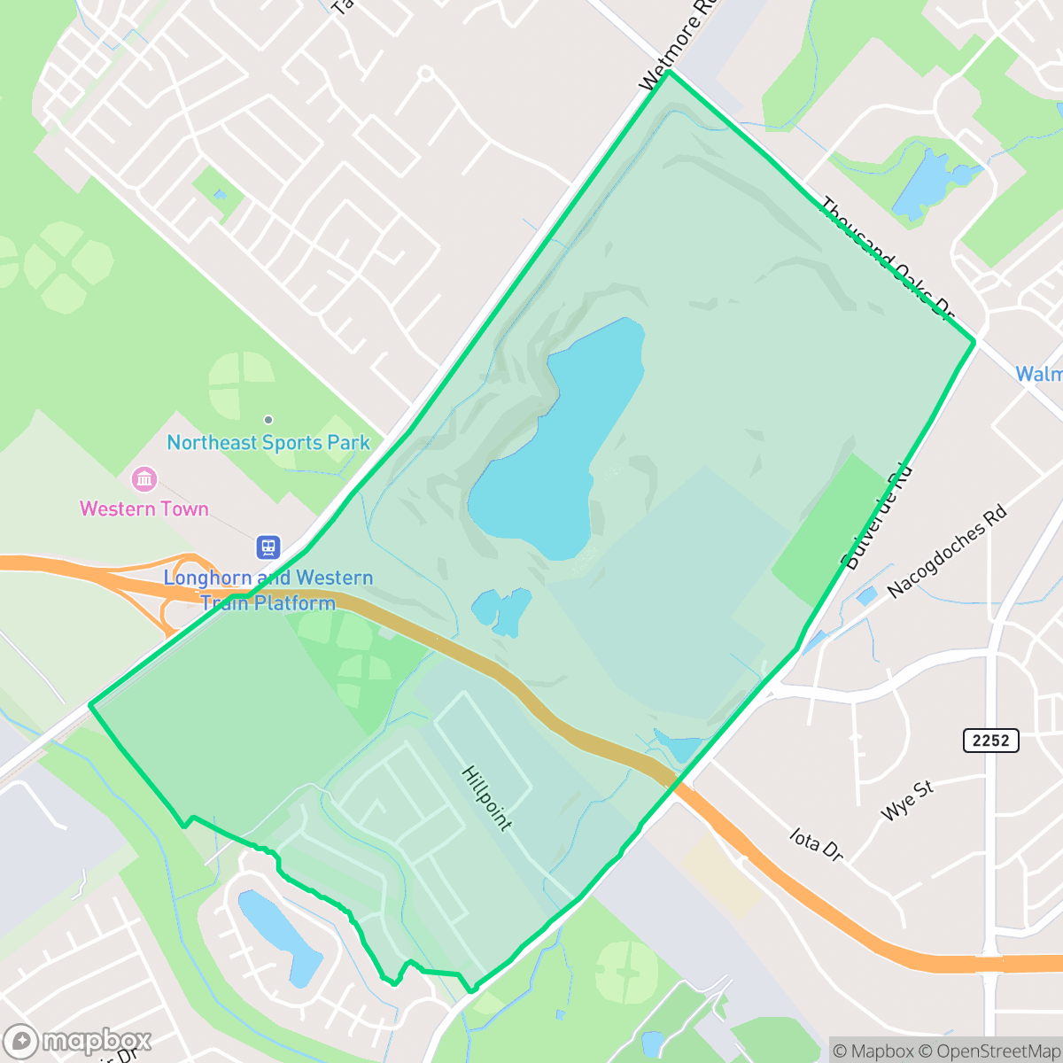 Map showing the location of Oak Grove Estates, San Antonio, TX
