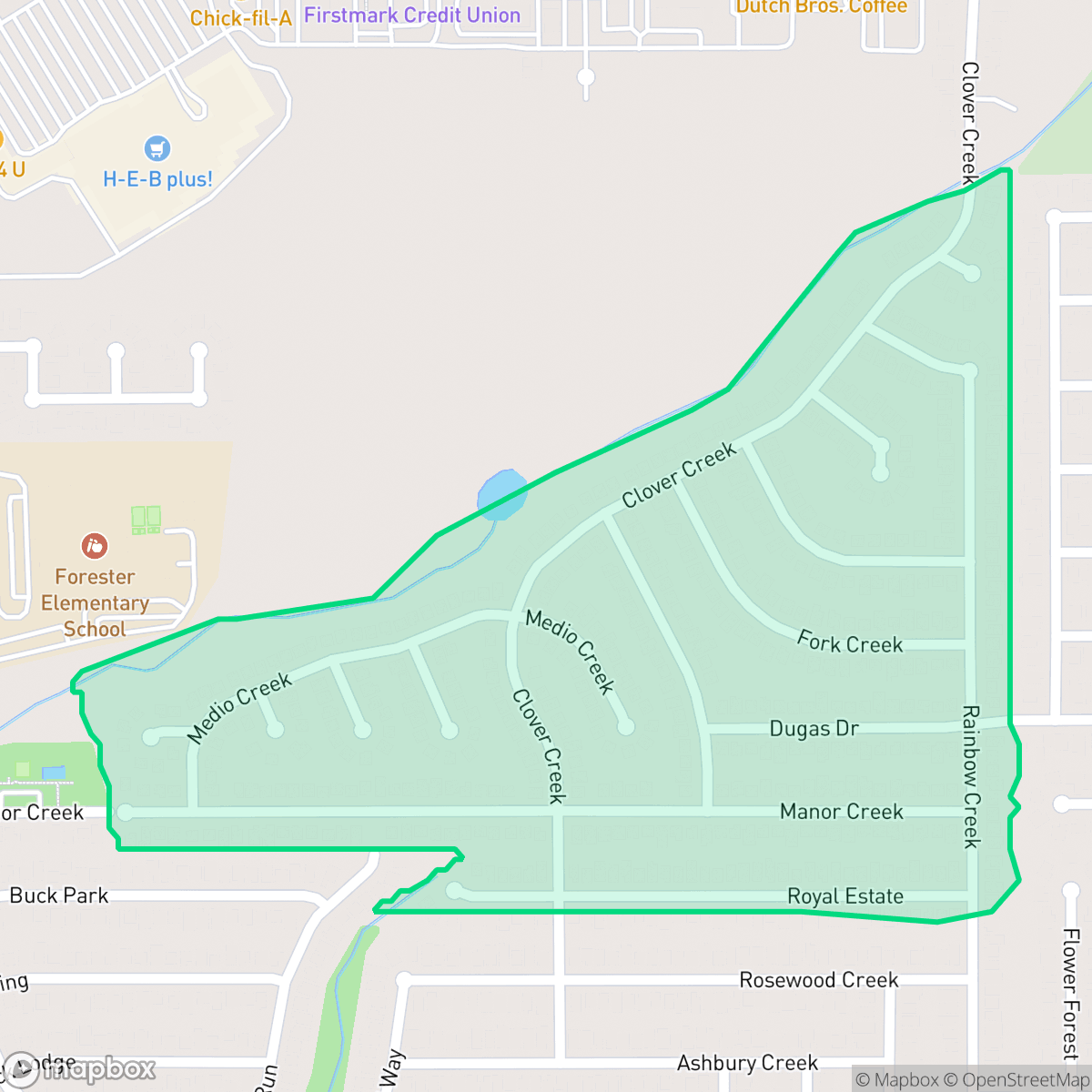 Map showing the location of Park Place, San Antonio, TX