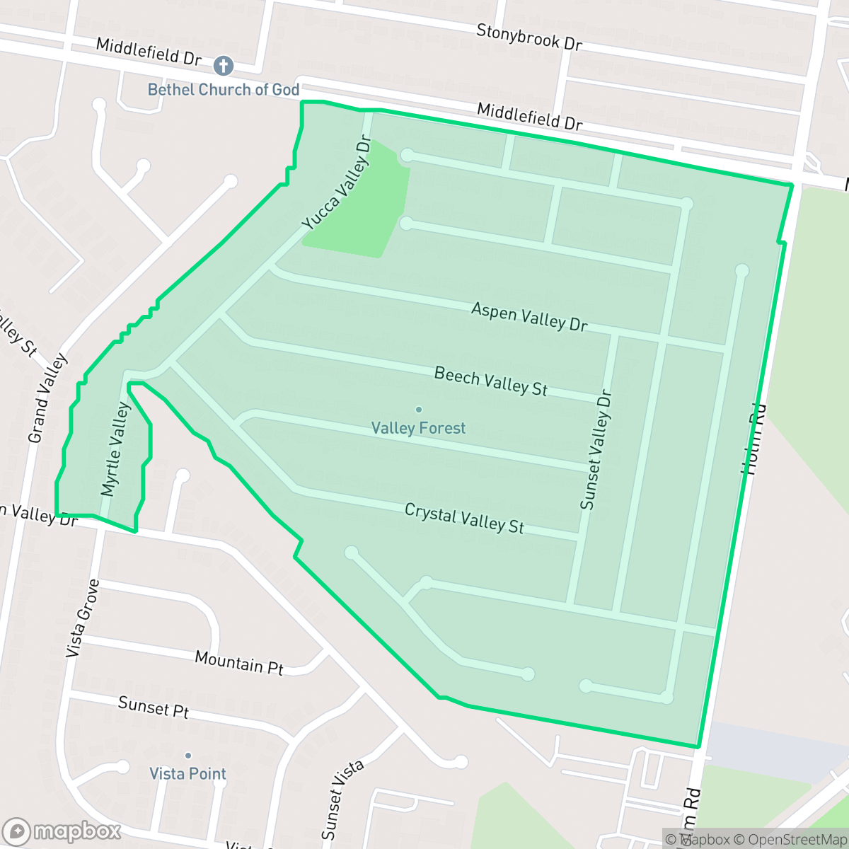 Map showing the location of People Active in Community Effort-Valley Forest, San Antonio, TX