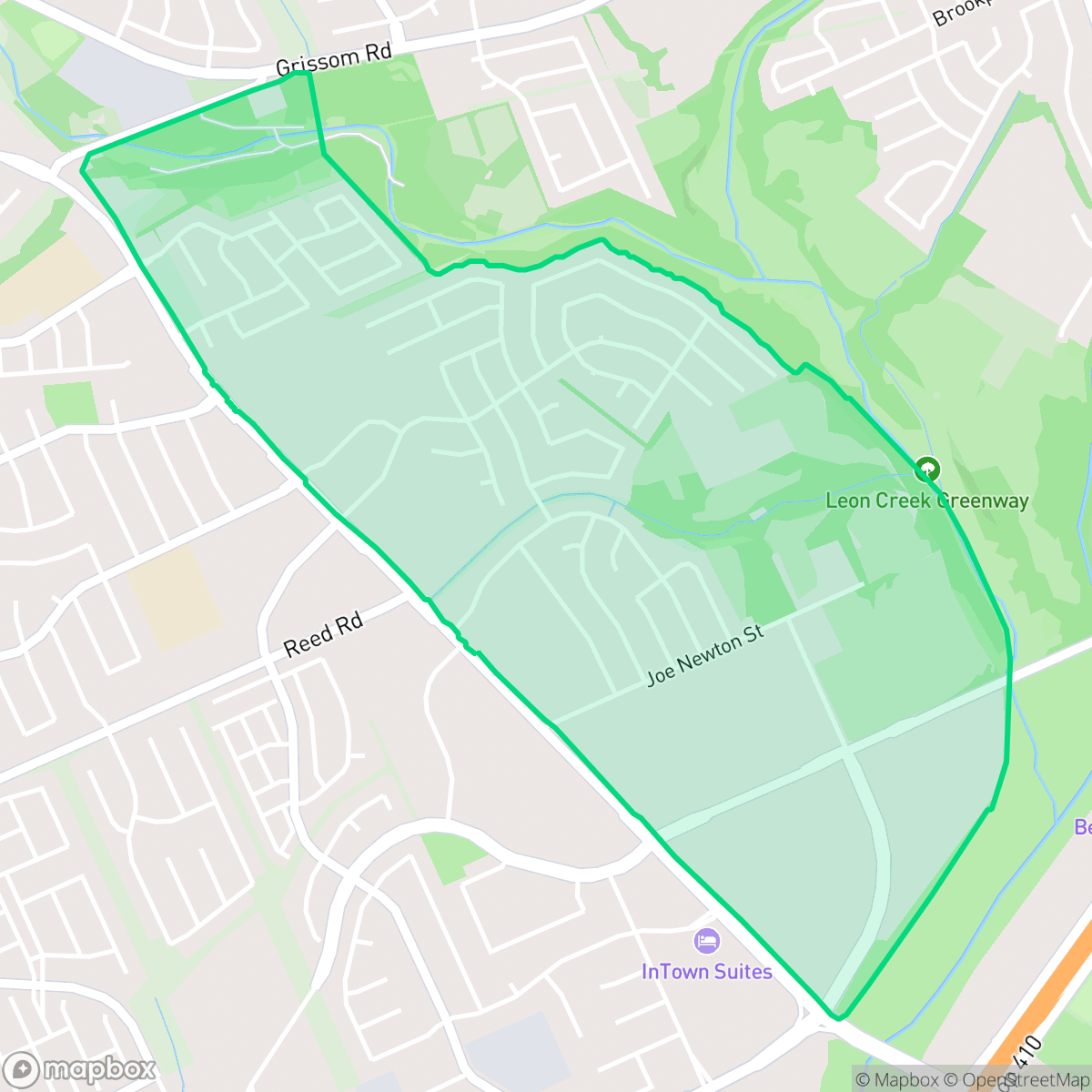 Map showing the location of Pipers Meadow, San Antonio, TX