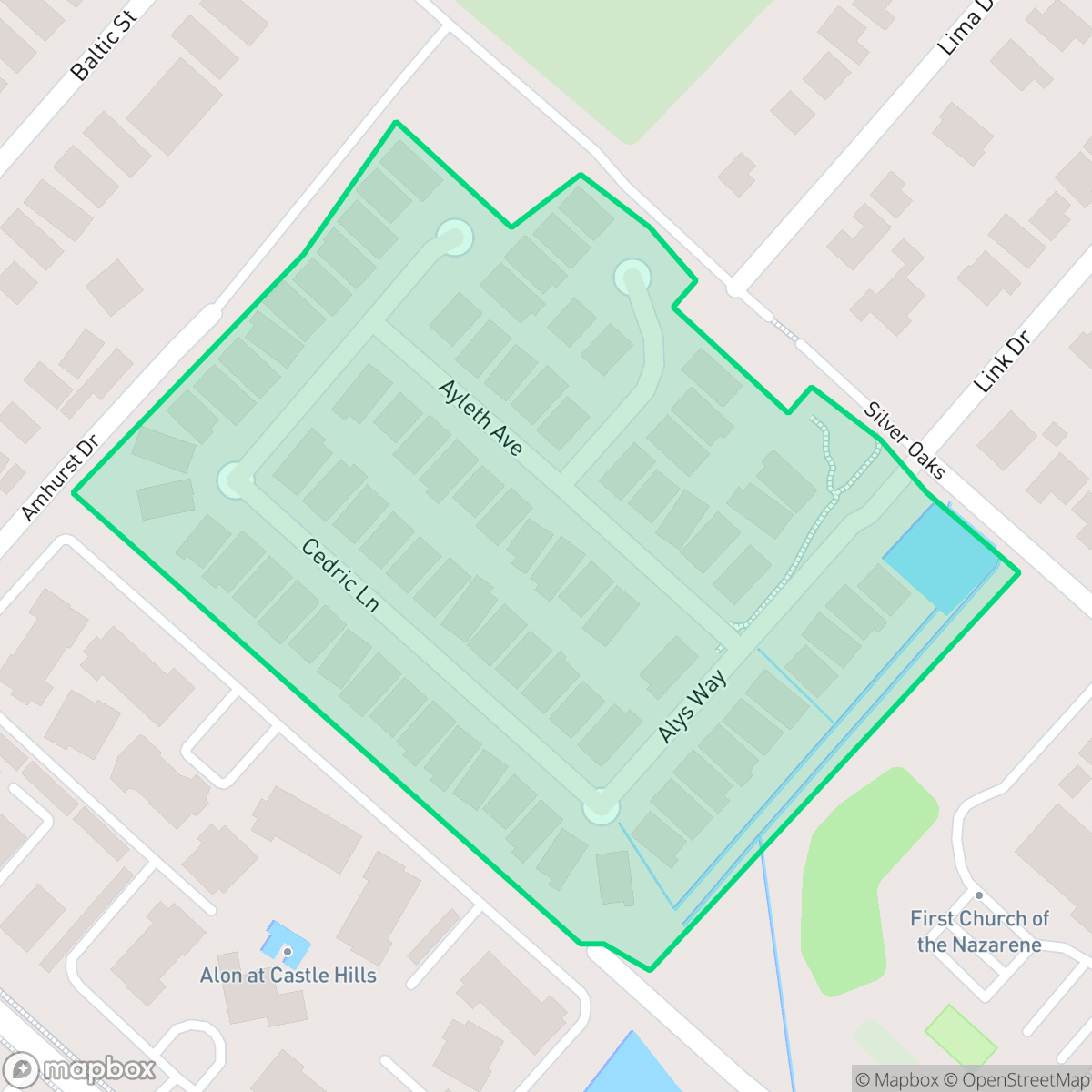 Map showing the location of Preserve at Castle Hills, San Antonio, TX