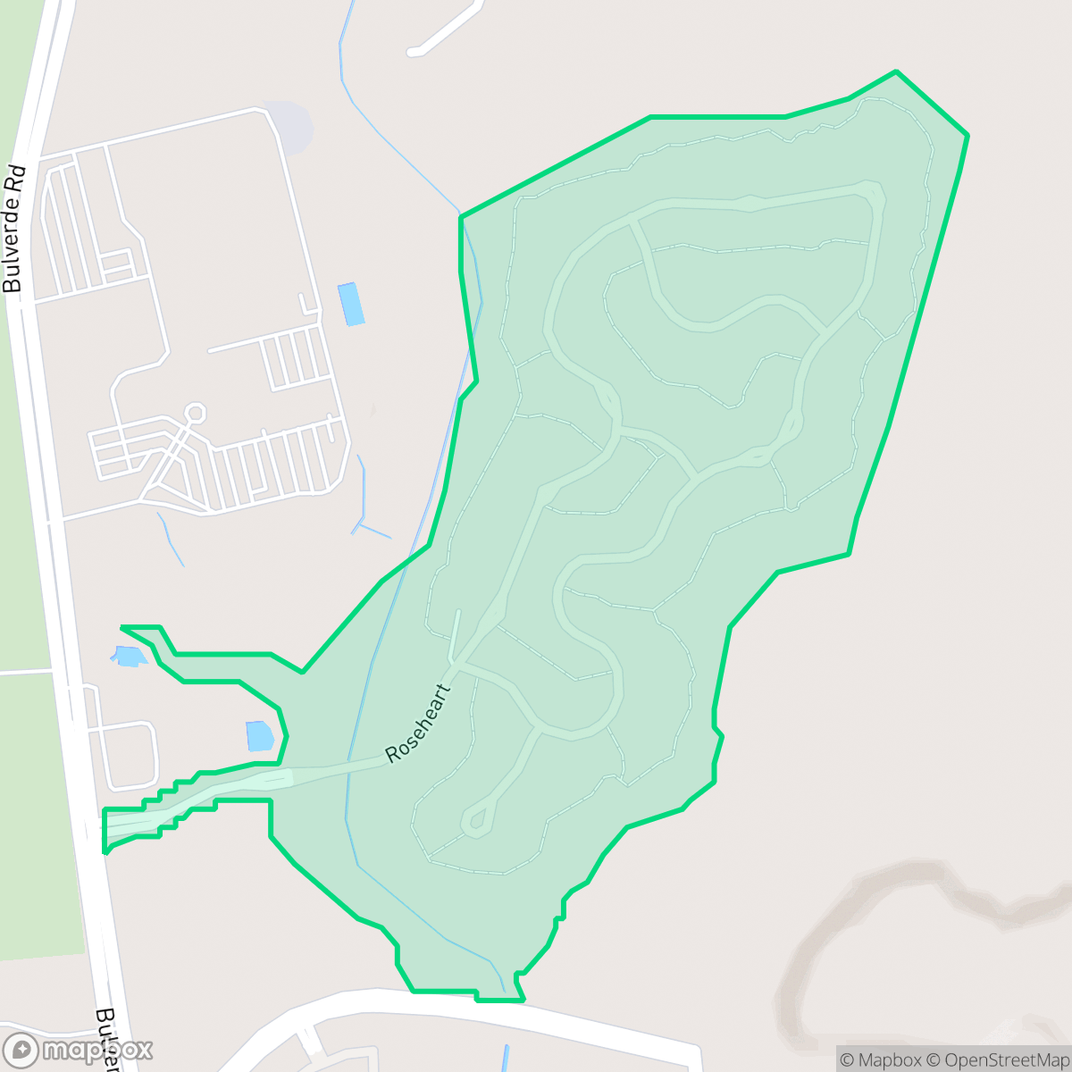 Map showing the location of Roseheart, San Antonio, TX