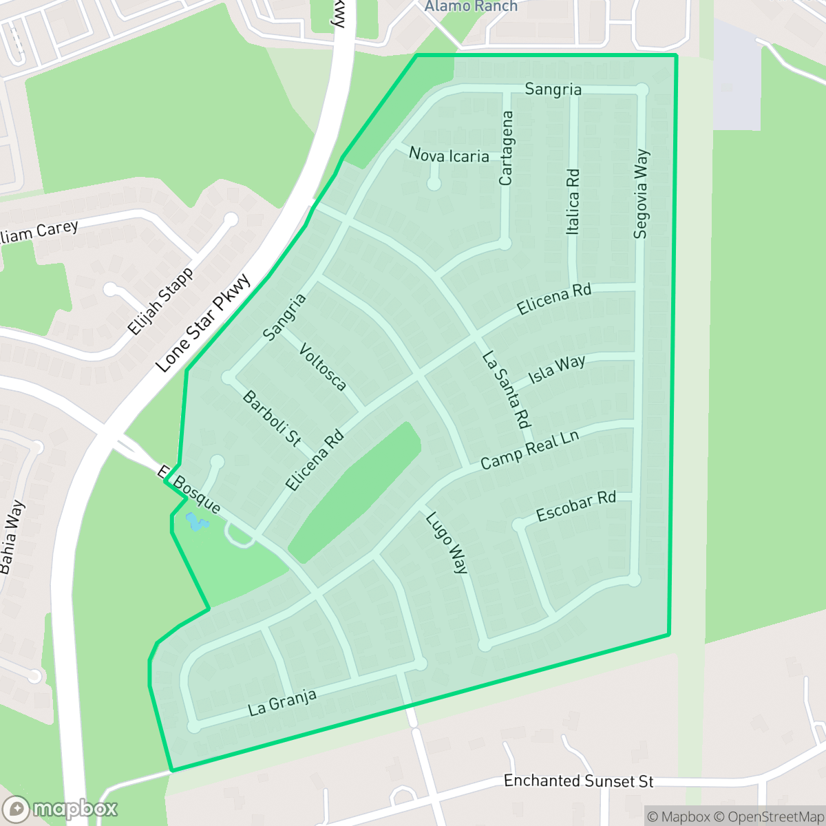 Map showing the location of Santa Maria, San Antonio, TX