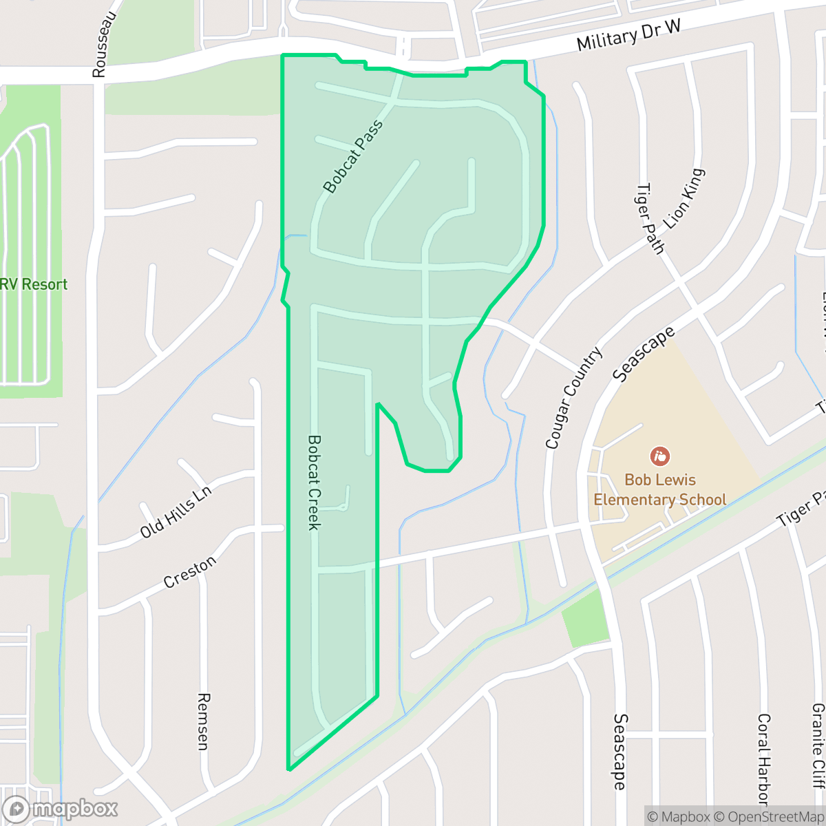 Map showing the location of Spring Vistas - Sierra Springs, San Antonio, TX