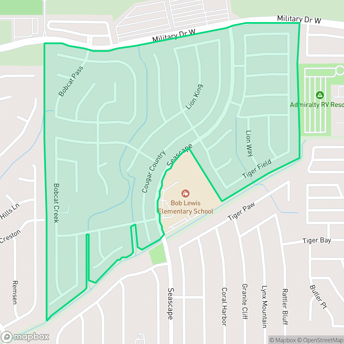 Map showing the location of Spring Vistas, San Antonio, TX