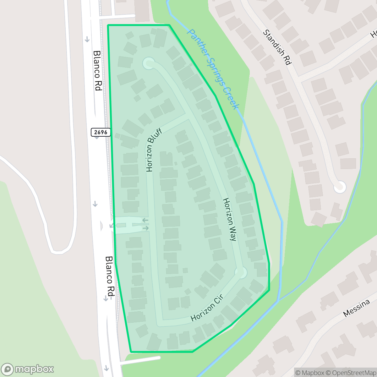 Map showing the location of Stone Oak Parke, San Antonio, TX