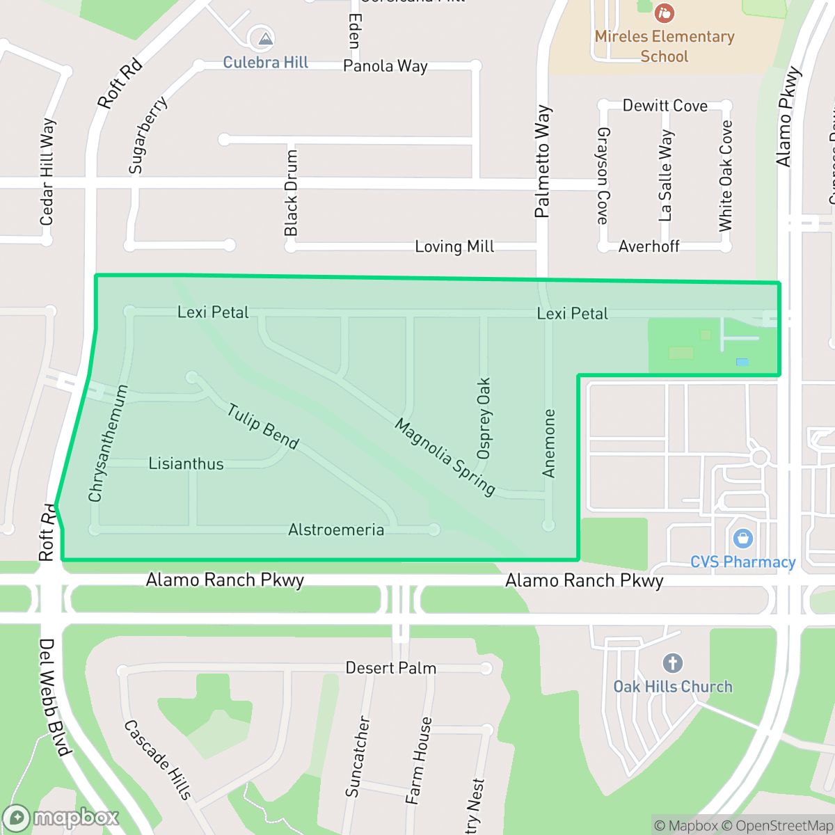 Map showing the location of Summit at Alamo Ranch I, San Antonio, TX