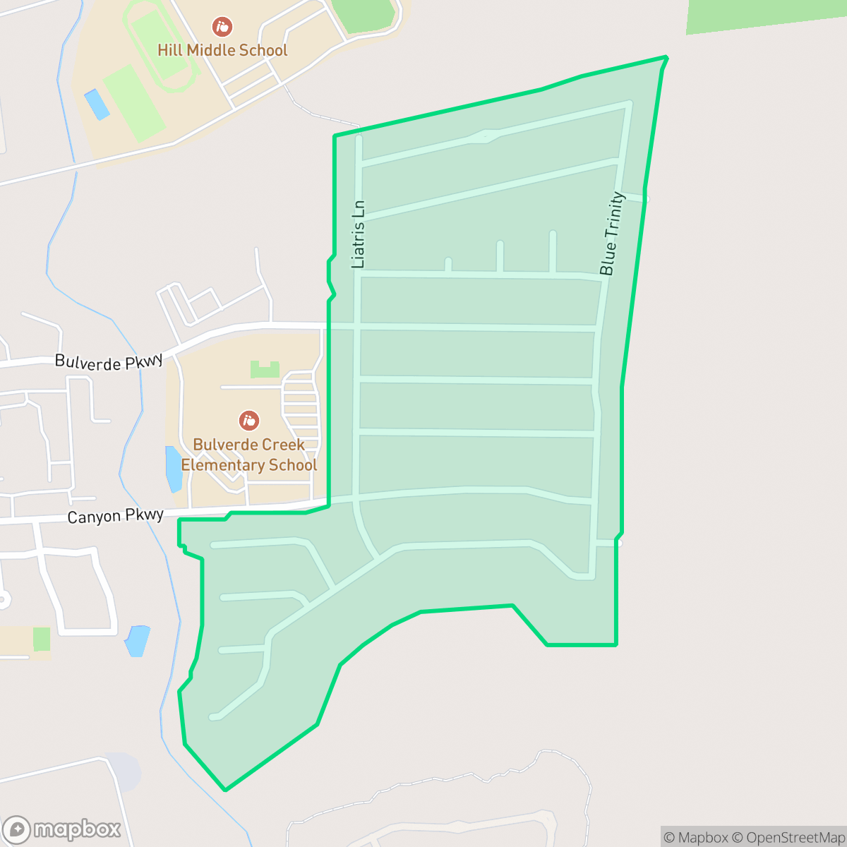 Map showing the location of Summit at Bulverde Creek, San Antonio, TX