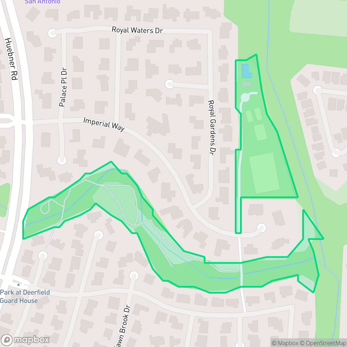 Map showing the location of The Park-Waters, San Antonio, TX