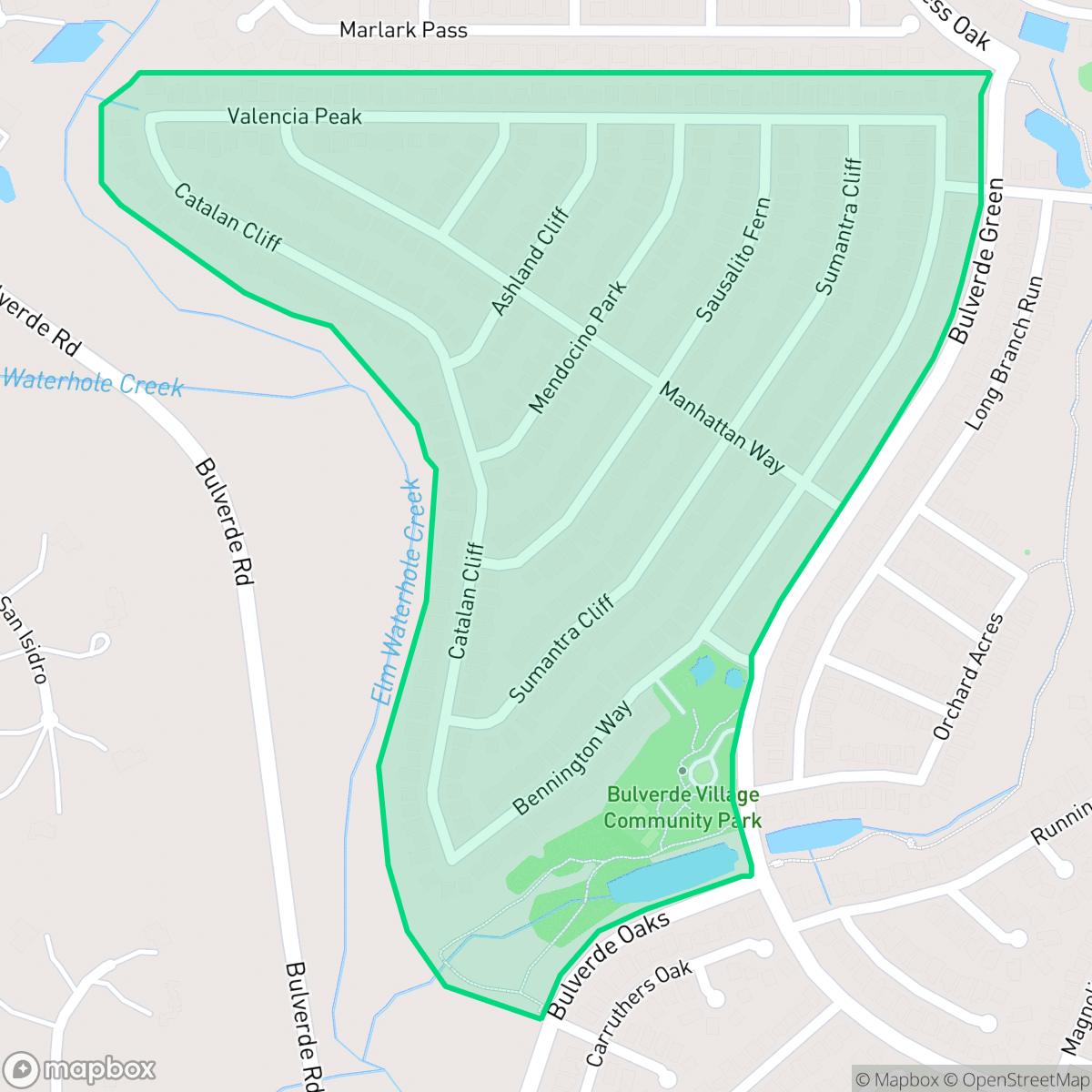 Map showing the location of The Point, San Antonio, TX