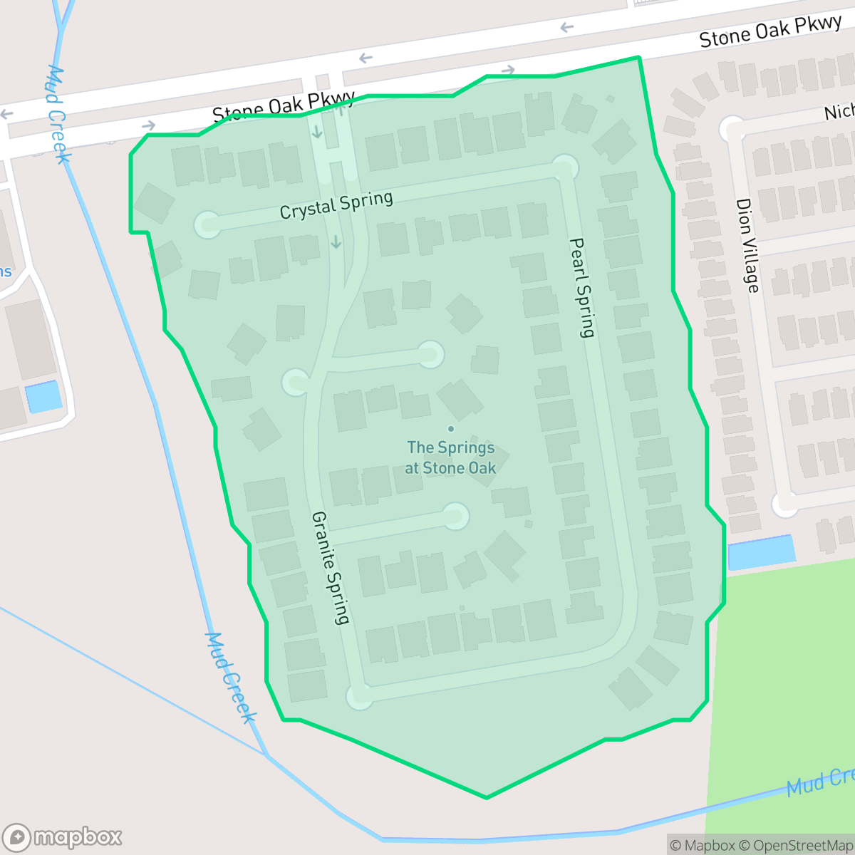 Map showing the location of The Springs at Stone Oak-Stone Oak, San Antonio, TX
