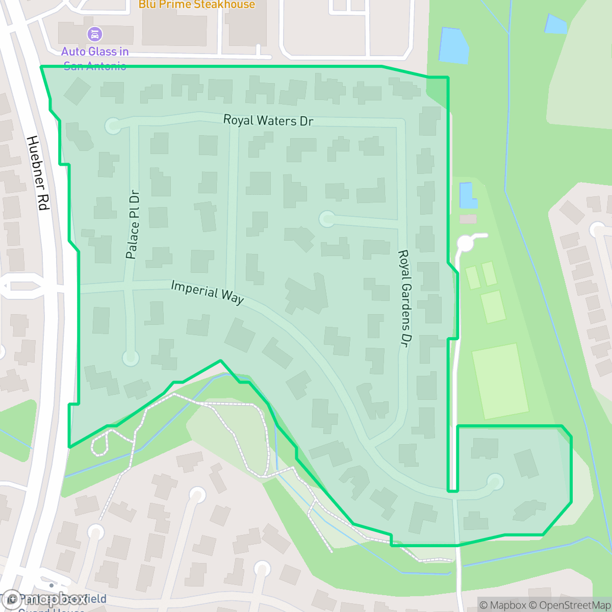Map showing the location of The Waters at Deerfield, San Antonio, TX
