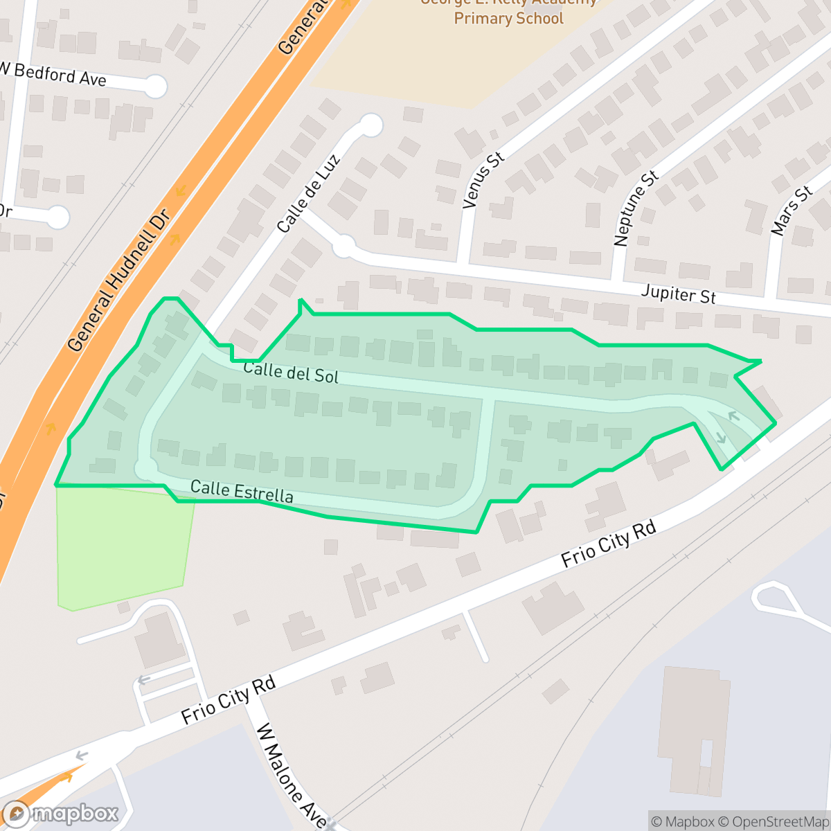 Map showing the location of Villas de Esperanza, San Antonio, TX