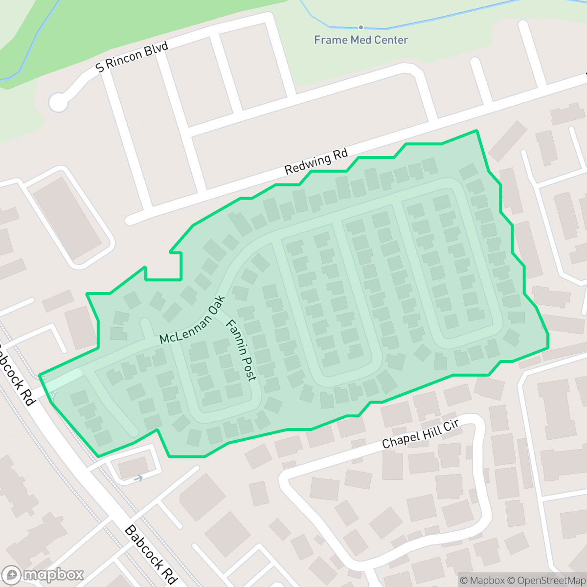 Map showing the location of Villas of Babcock (Summerwind), San Antonio, TX