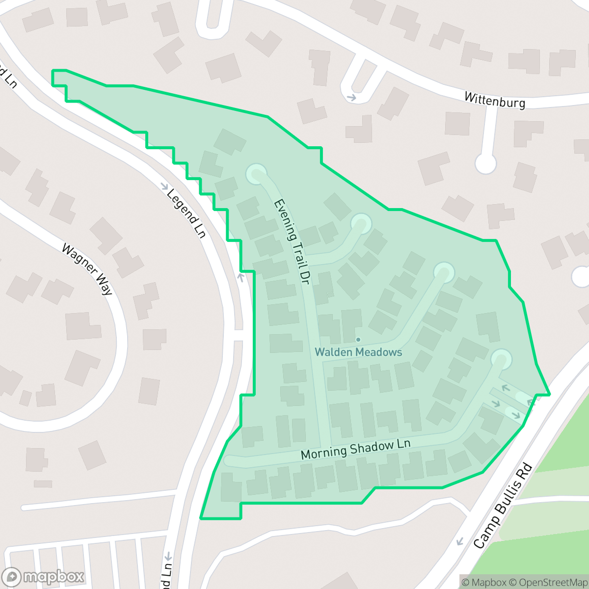 Map showing the location of Walden Meadows-Crownridge of Texas, San Antonio, TX