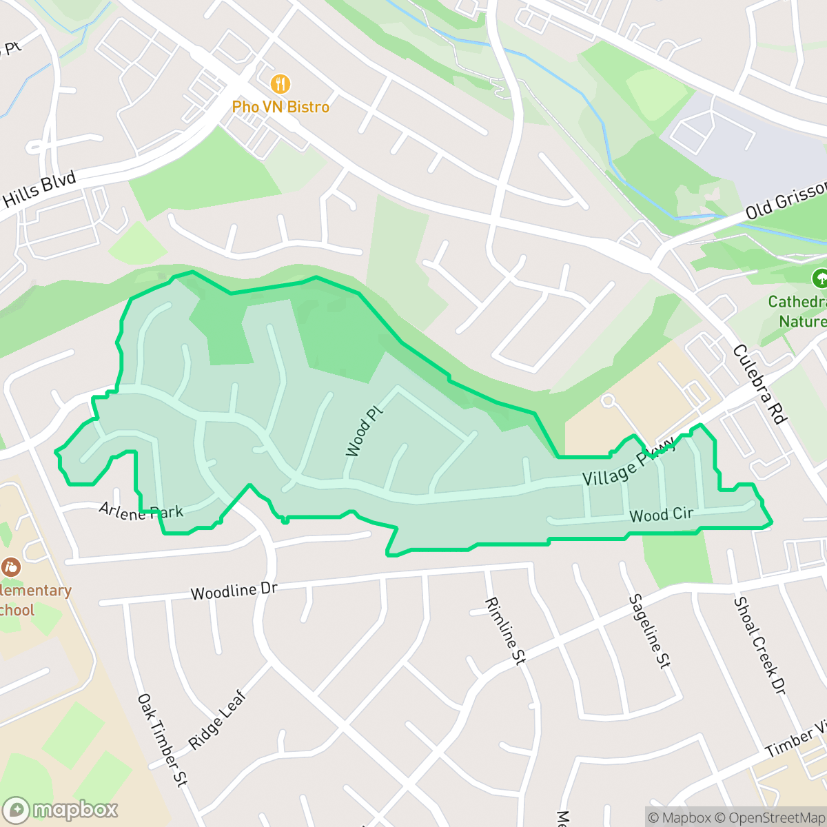 Map showing the location of Woodglen, San Antonio, TX
