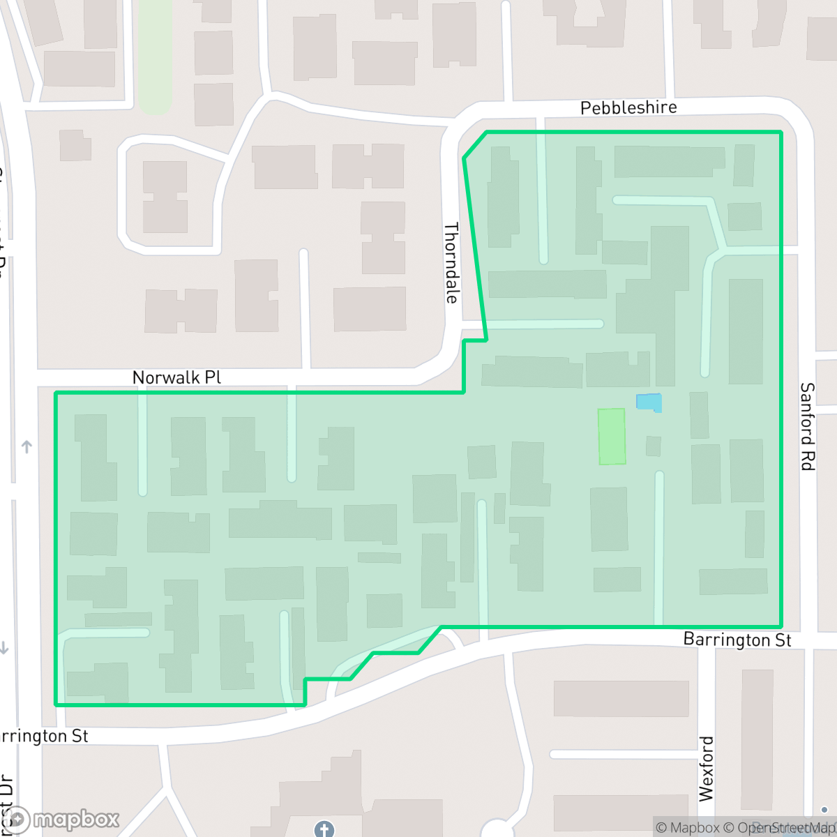 Map showing the location of Woodmont, San Antonio, TX