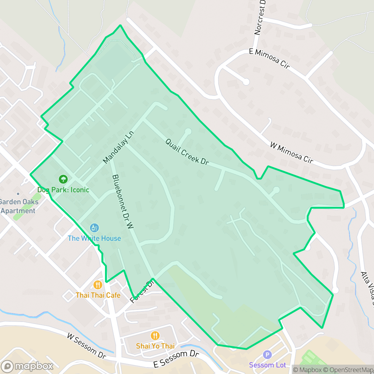Map showing the location of Forest Hills, San Marcos, TX