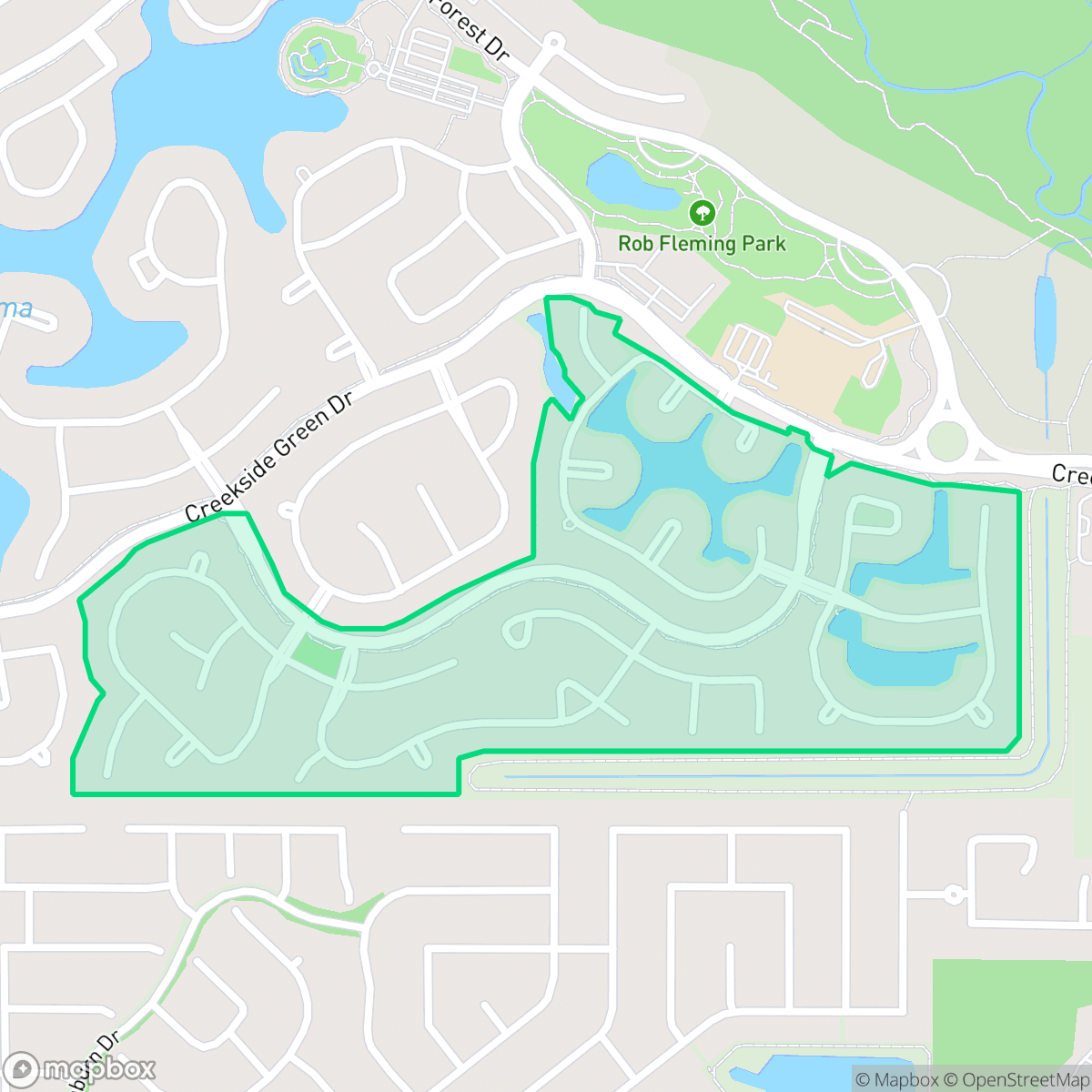 Map showing the location of Wilde Creek, The Woodlands, TX