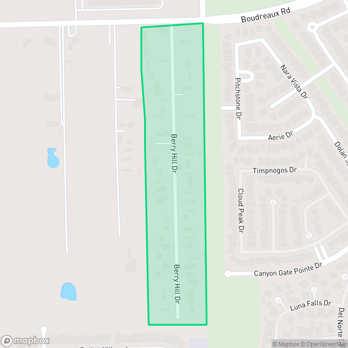 Map showing the location of Berry Hill Estates, Tomball, TX
