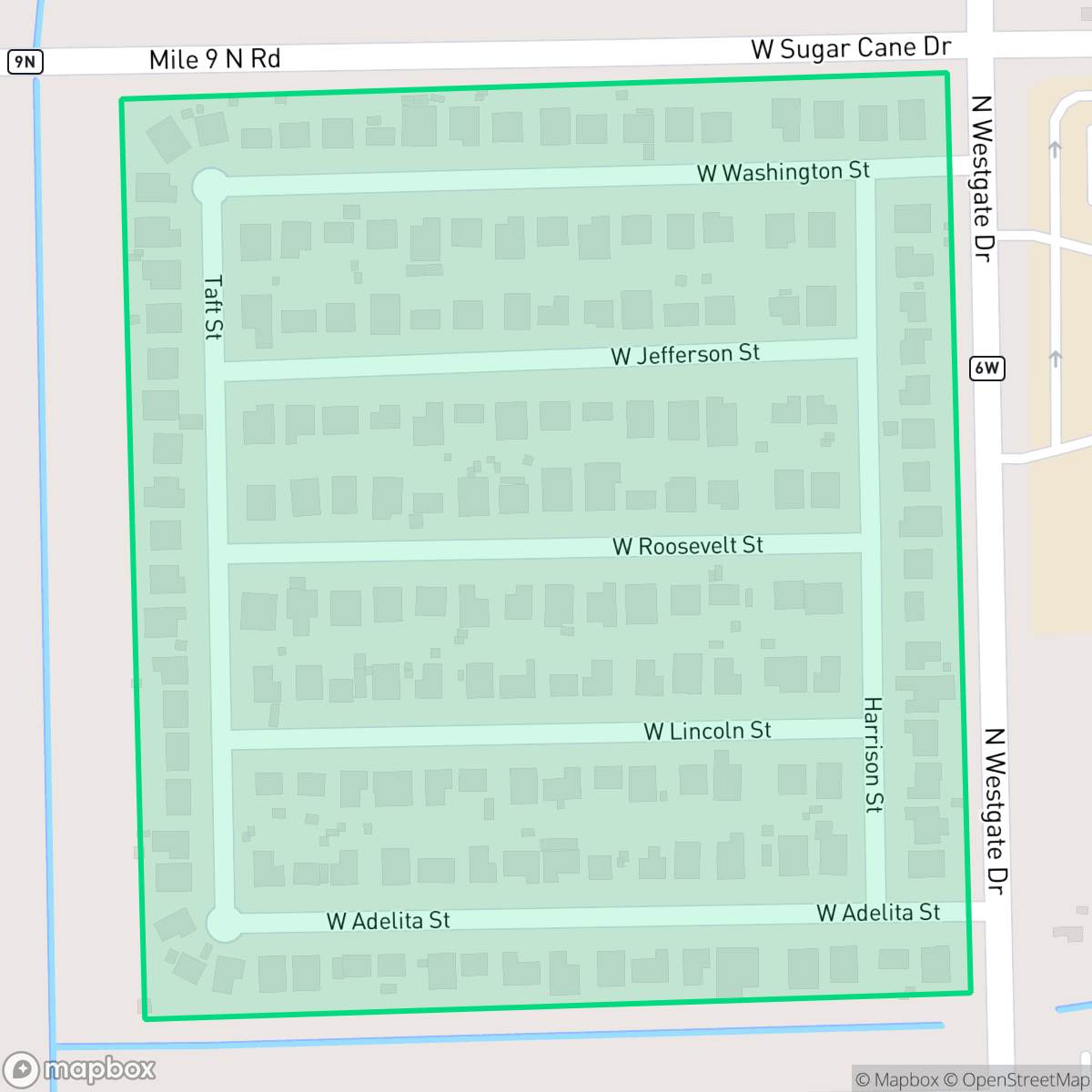 Map showing the location of Westgate Crossing, Weslaco, TX